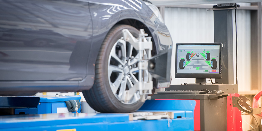 Wheel alignment due to pothole damage